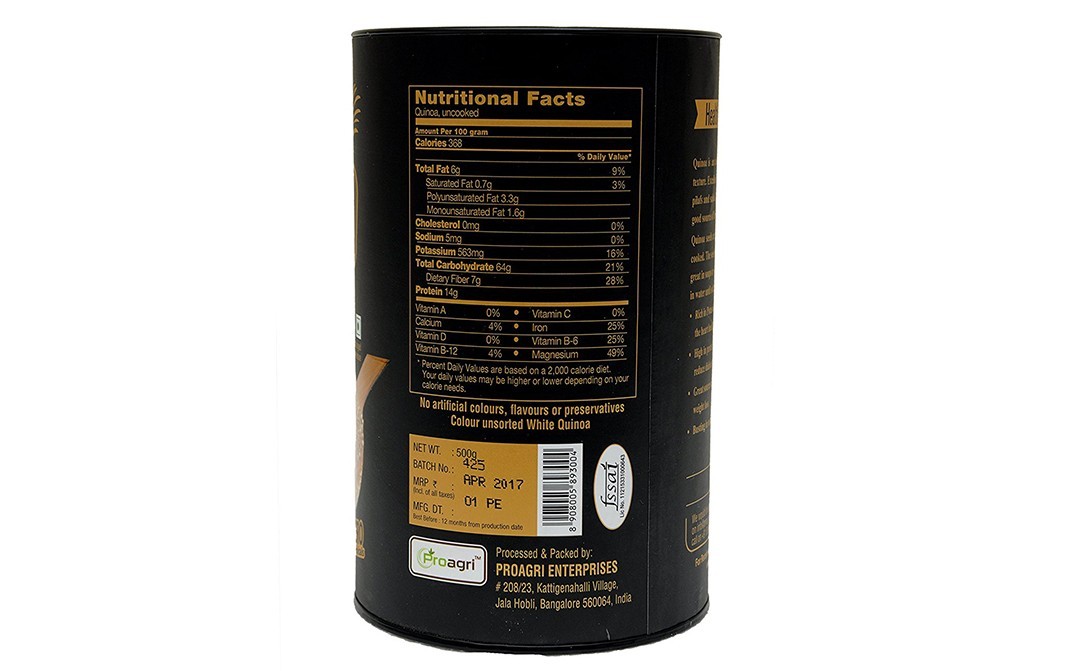Proagri White Quinoa    Tin  500 grams